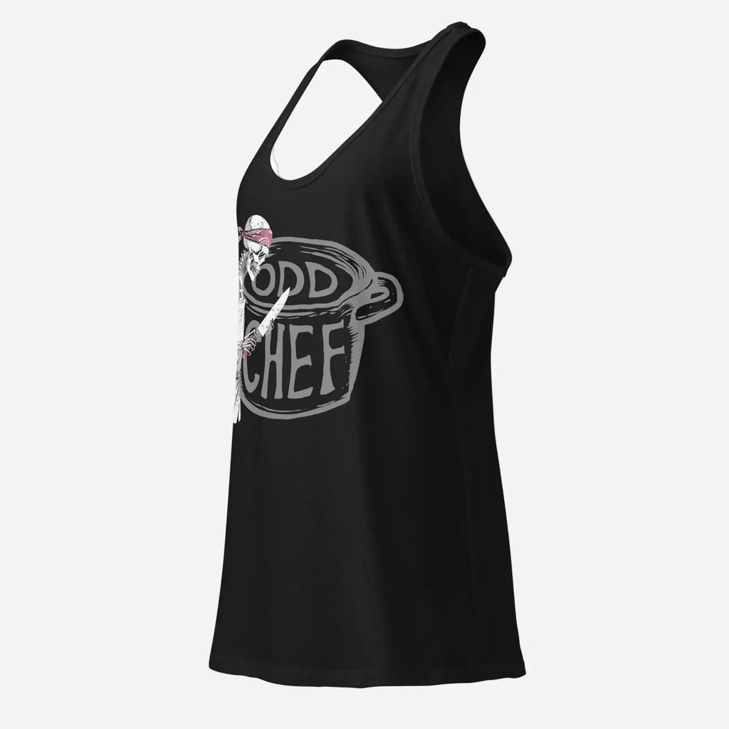 Odd Chef Skeleton Official Women’s Fitted Racerback Tank Top - Odd Chef