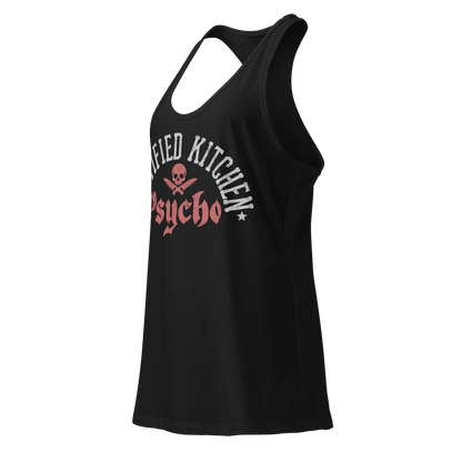 Kitchen Psycho Women’s Fitted Racerback Tank Top