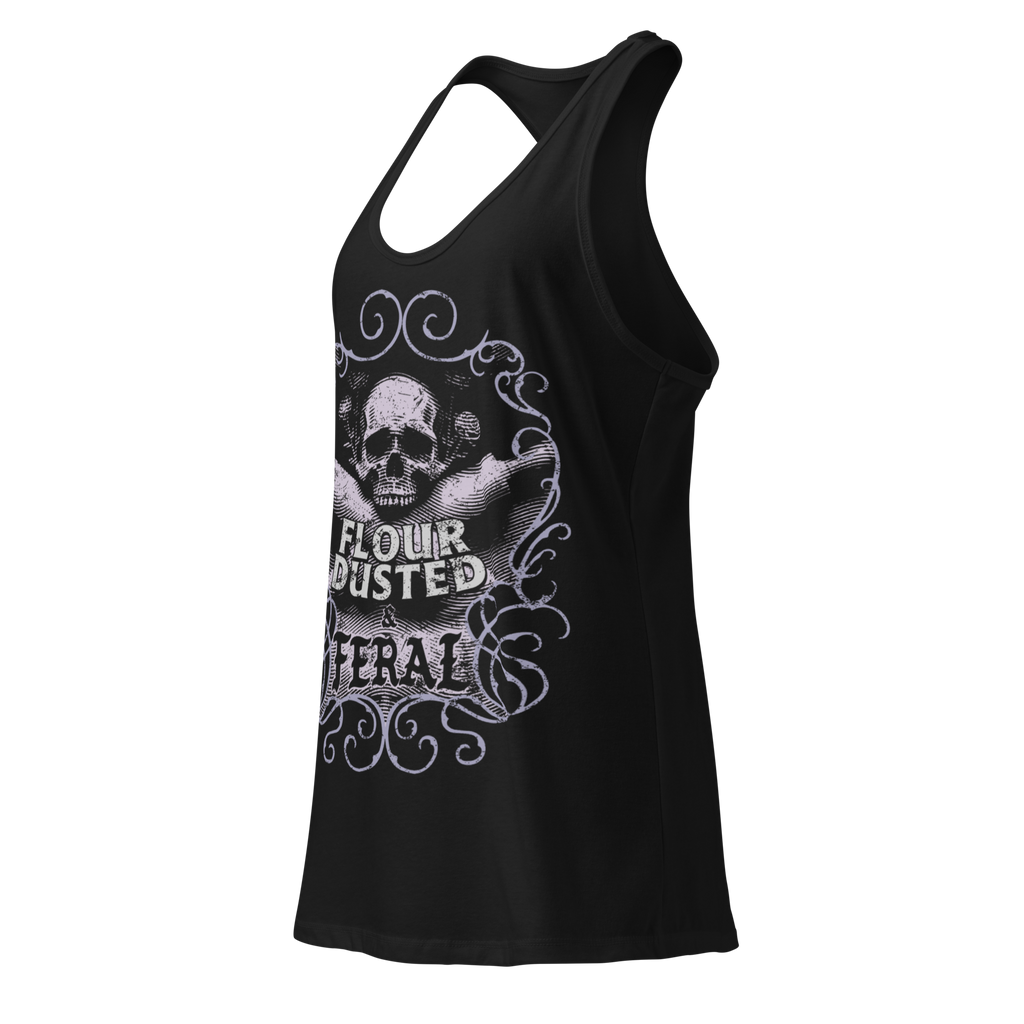 Flour Dusted & Feral Women’s Fitted Racerback Tank Top