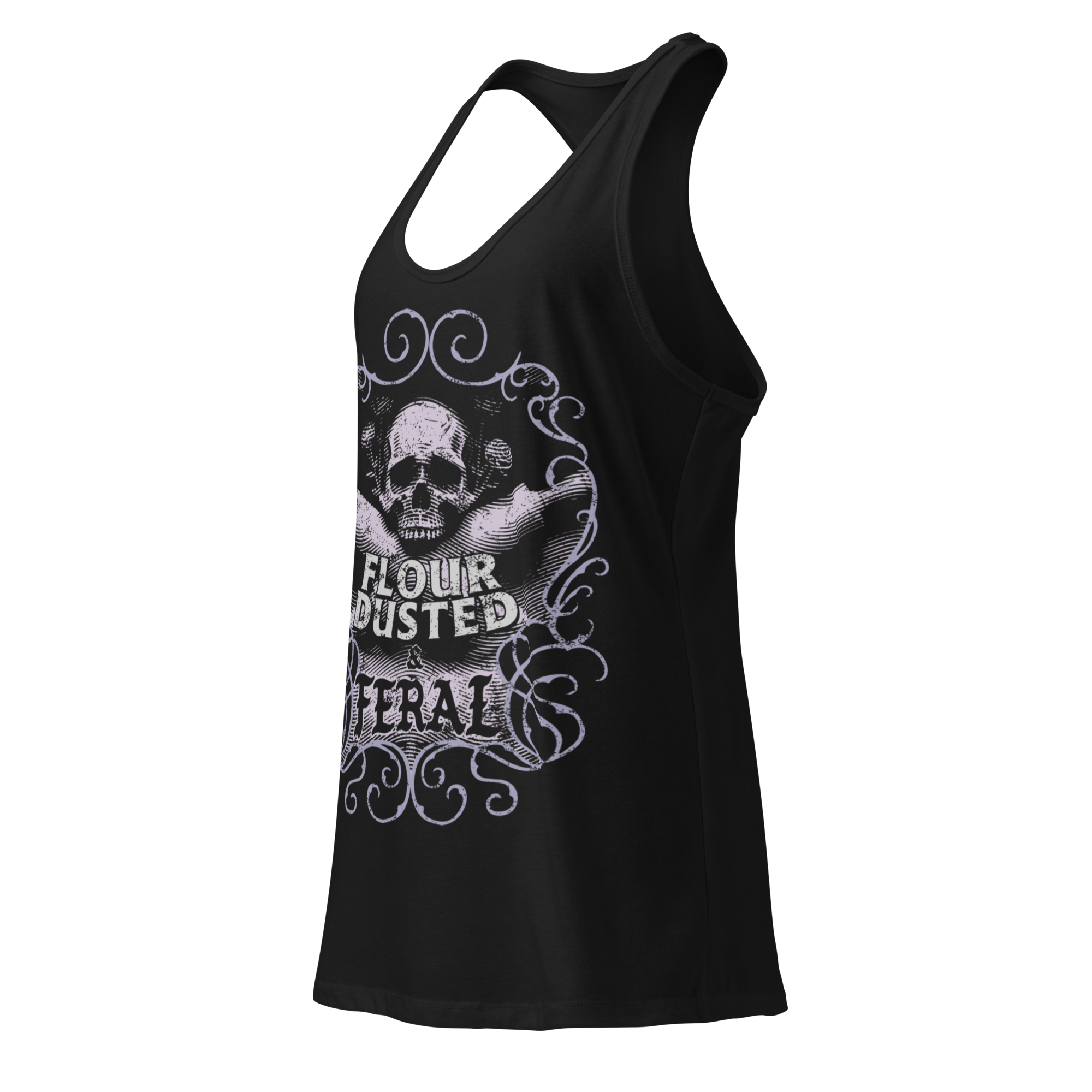 Flour Dusted & Feral Women’s Fitted Racerback Tank Top