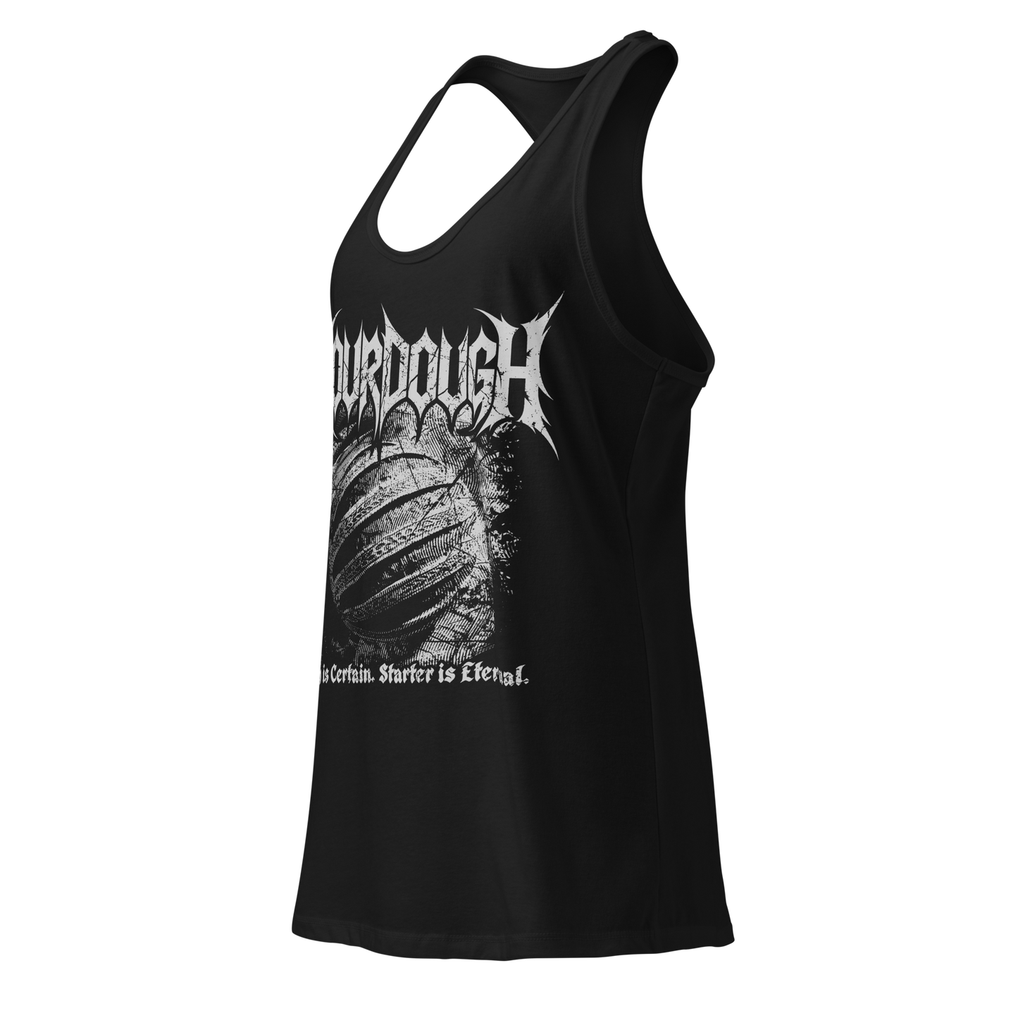 Sourdough Death is Eternal Women’s Fitted Racerback Tank Top