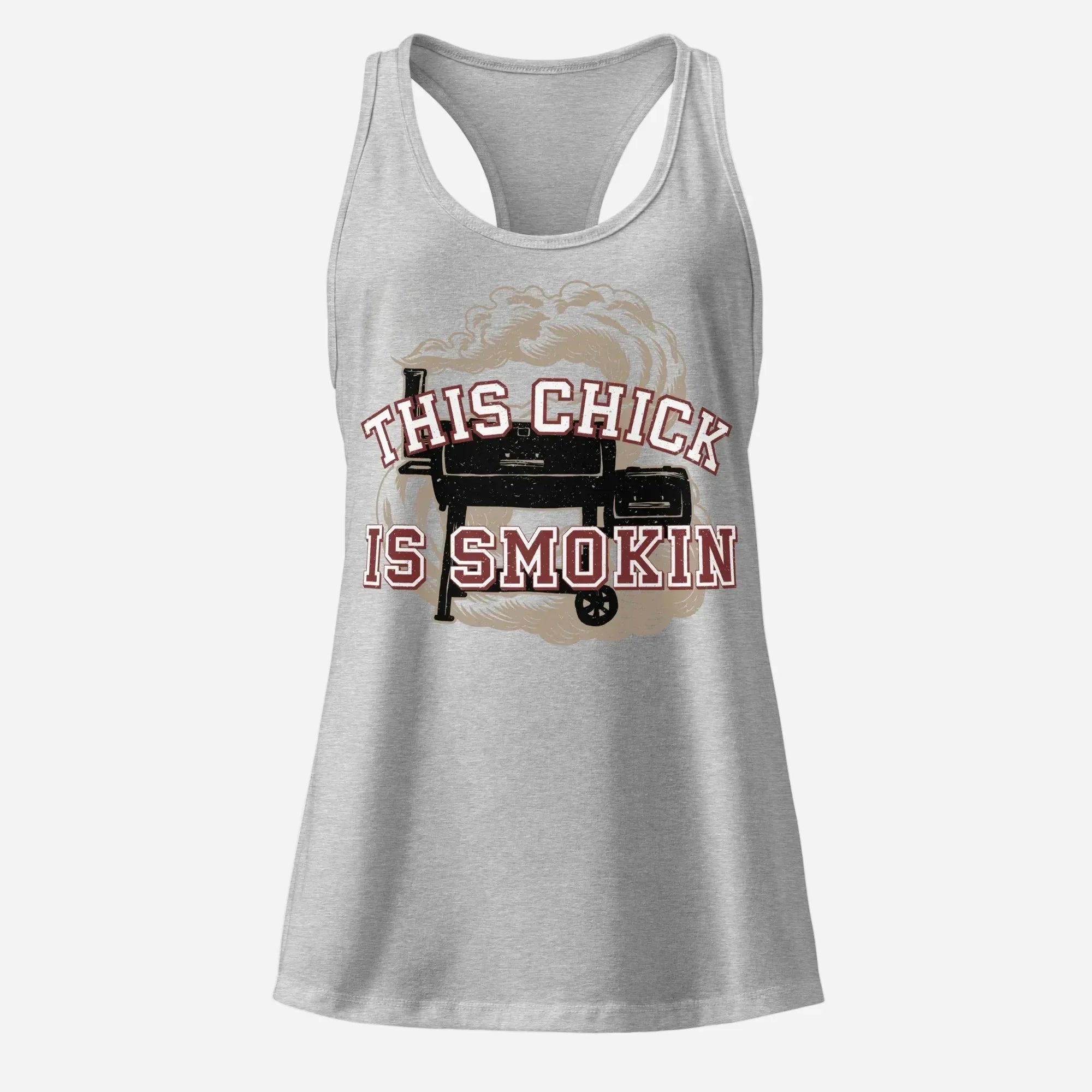 This Chick is Smokin Women’s Fitted Racerback Tank Top - Odd Chef