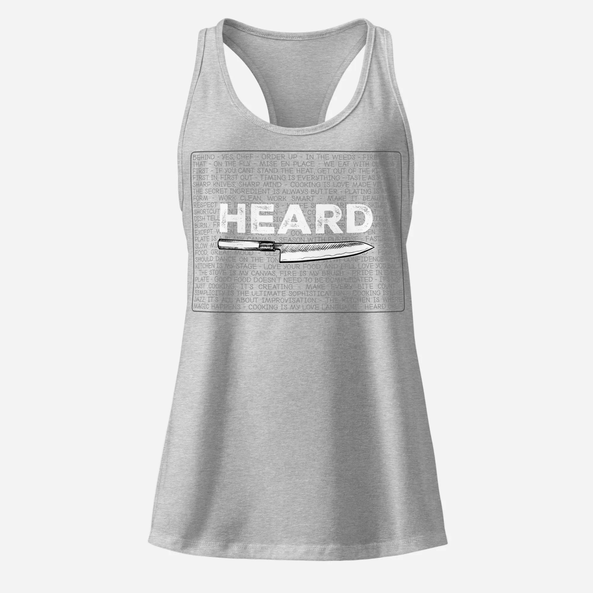 Heard Kitchen Phrase Women’s Fitted Racerback Tank Top - Odd Chef