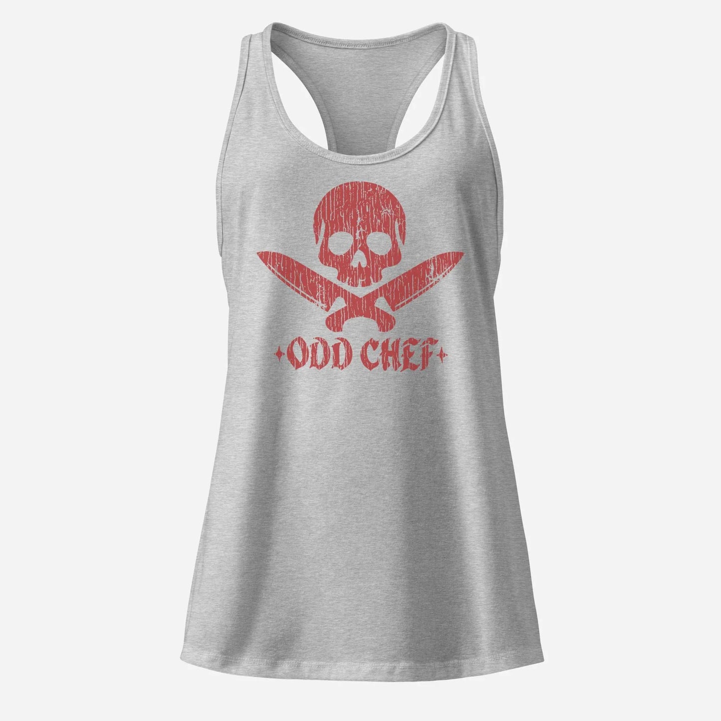 Skull & Crossed Knives Women’s Fitted Racerback Tank Top