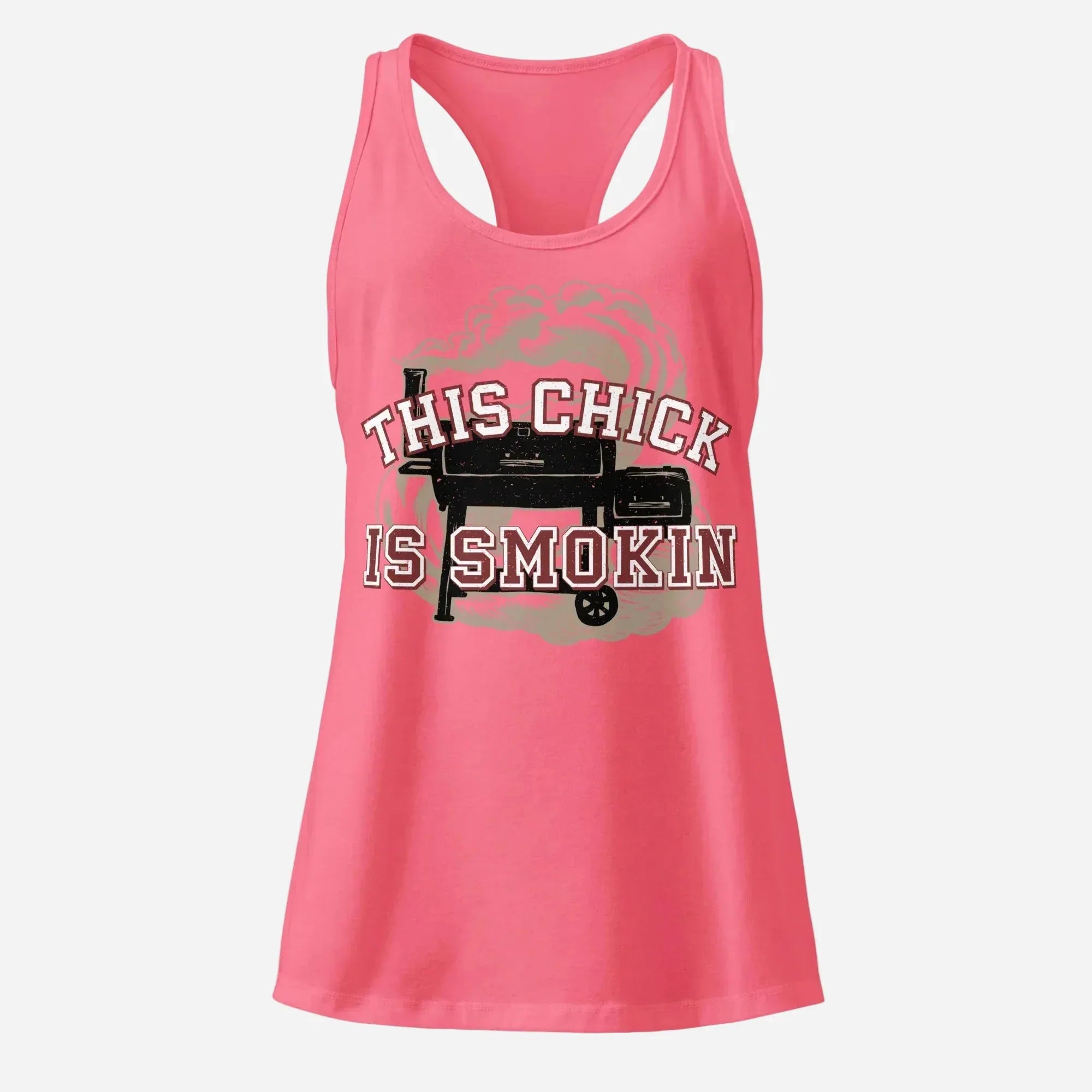 This Chick is Smokin Women’s Fitted Racerback Tank Top - Odd Chef