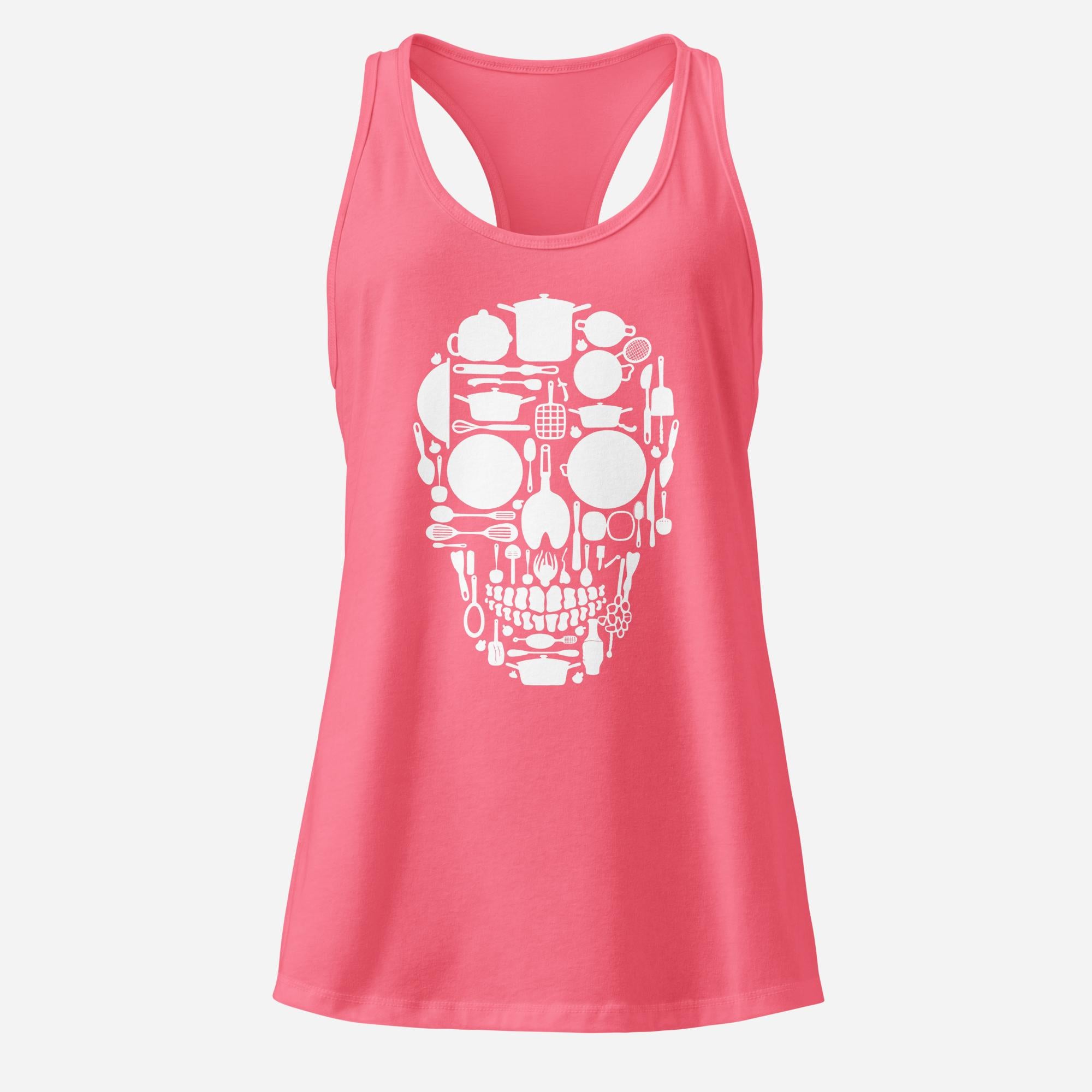 Kitchen Skull Women’s Fitted Racerback Tank Top