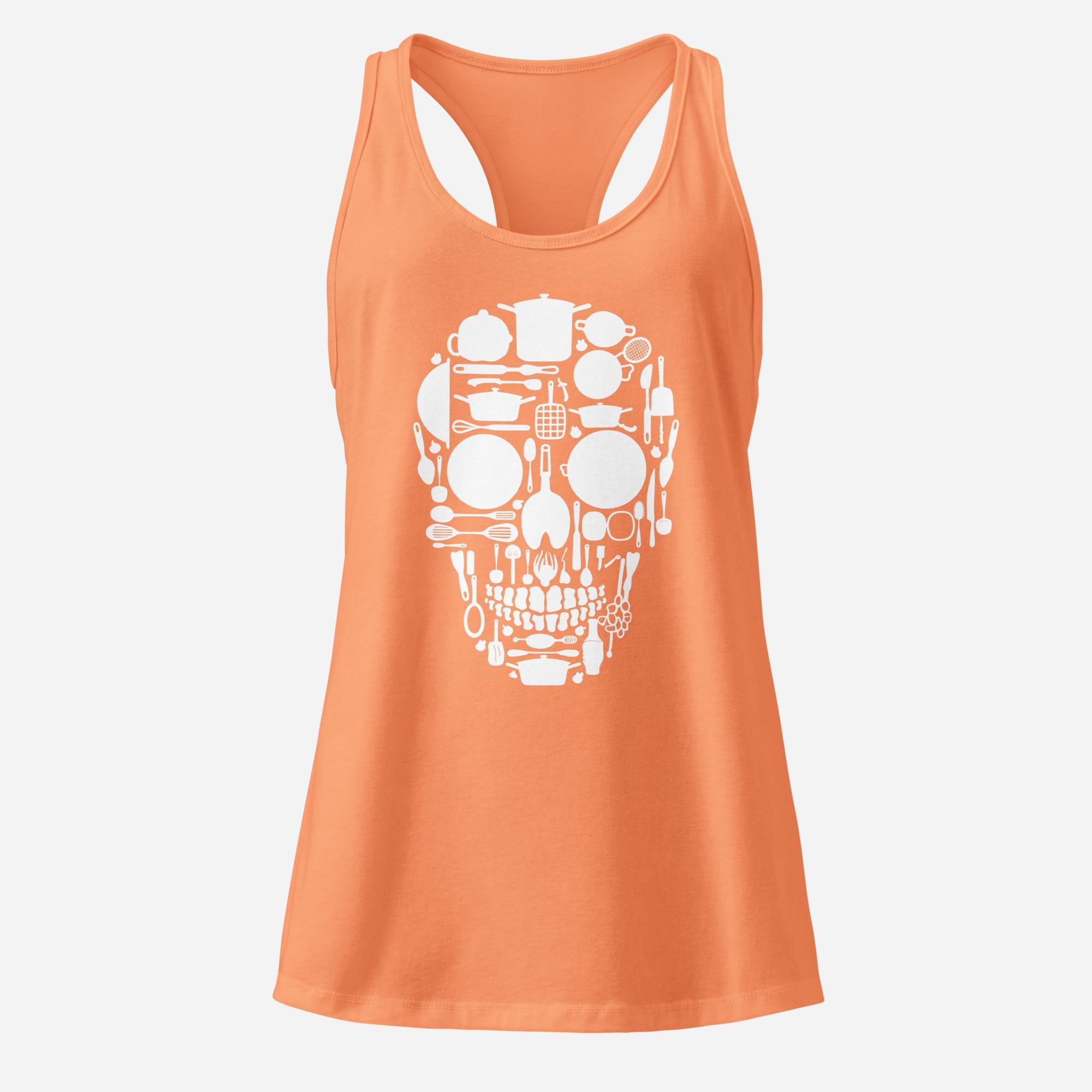 Kitchen Skull Women’s Fitted Racerback Tank Top