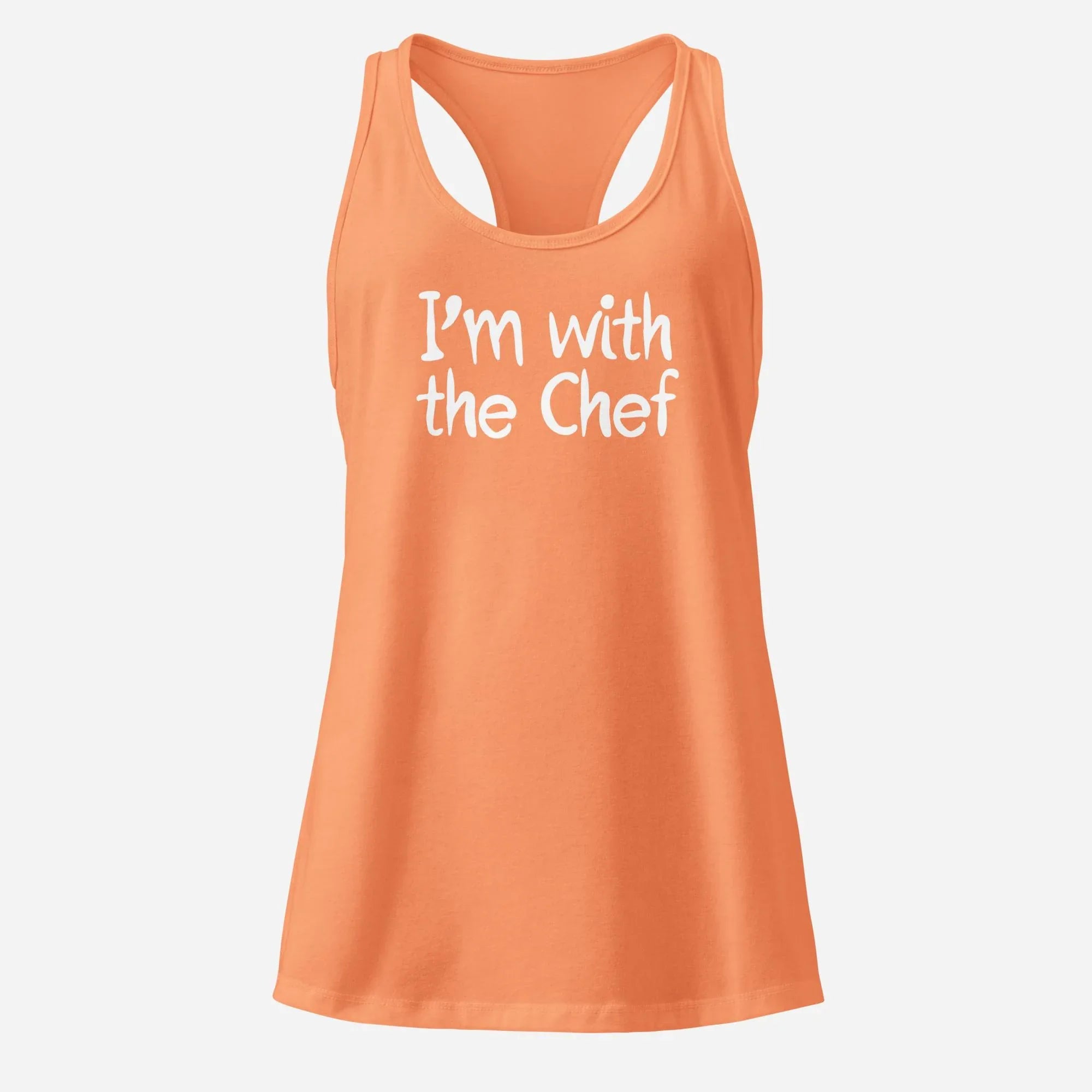 I'm with the Chef Women’s Fitted Racerback Tank Top