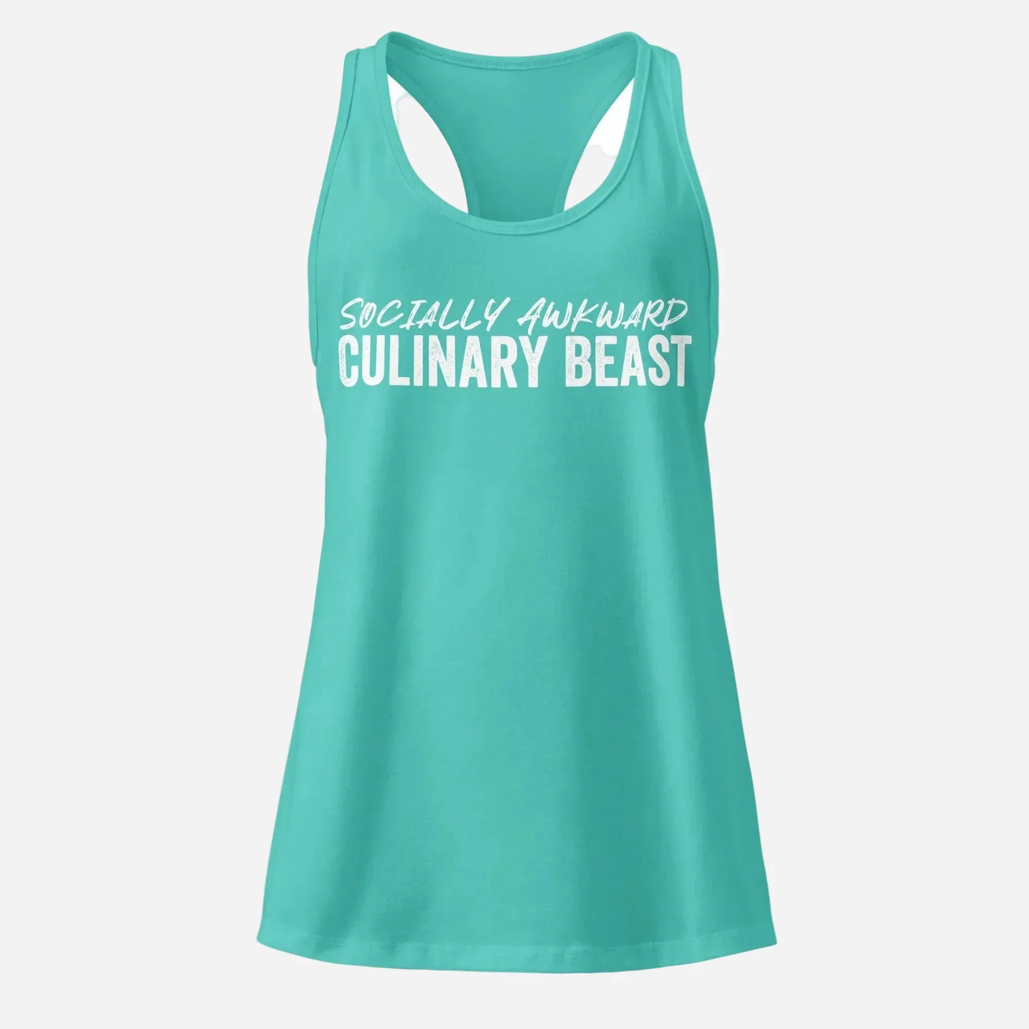Socially Awkward Women’s Fitted Racerback Tank Top - Odd Chef
