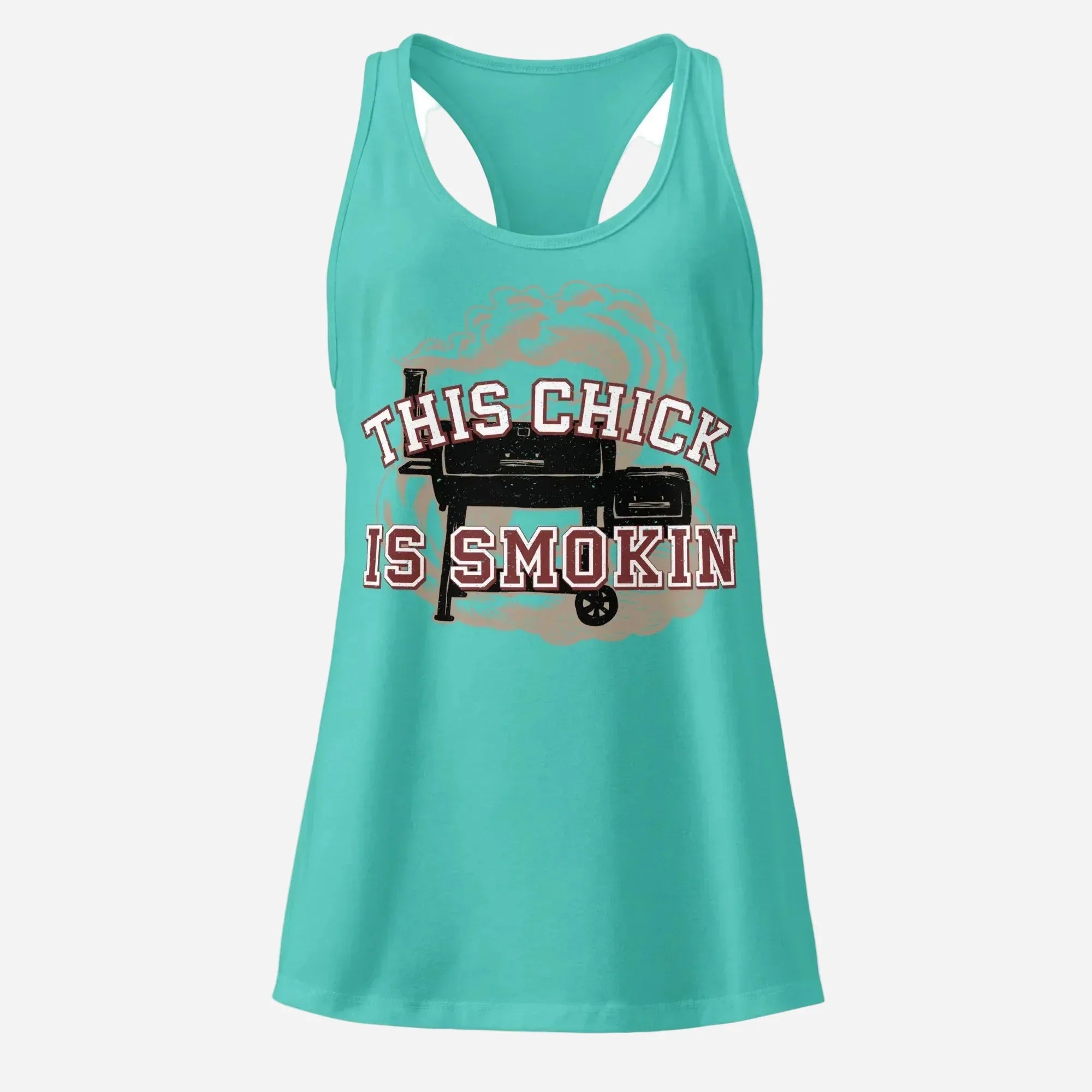 This Chick is Smokin Women’s Fitted Racerback Tank Top - Odd Chef