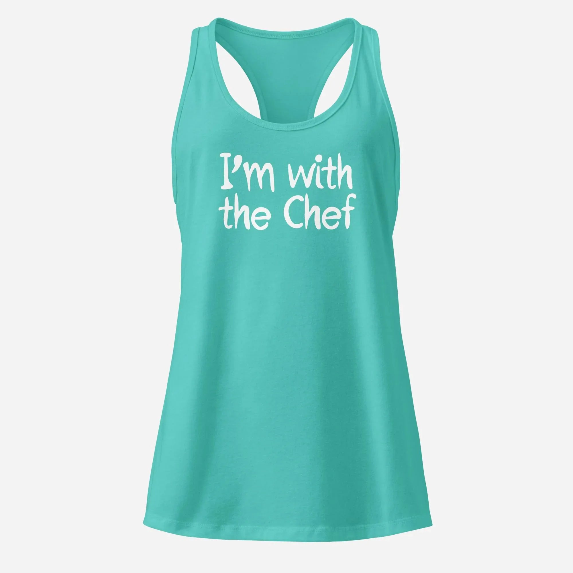 I'm with the Chef Women’s Fitted Racerback Tank Top