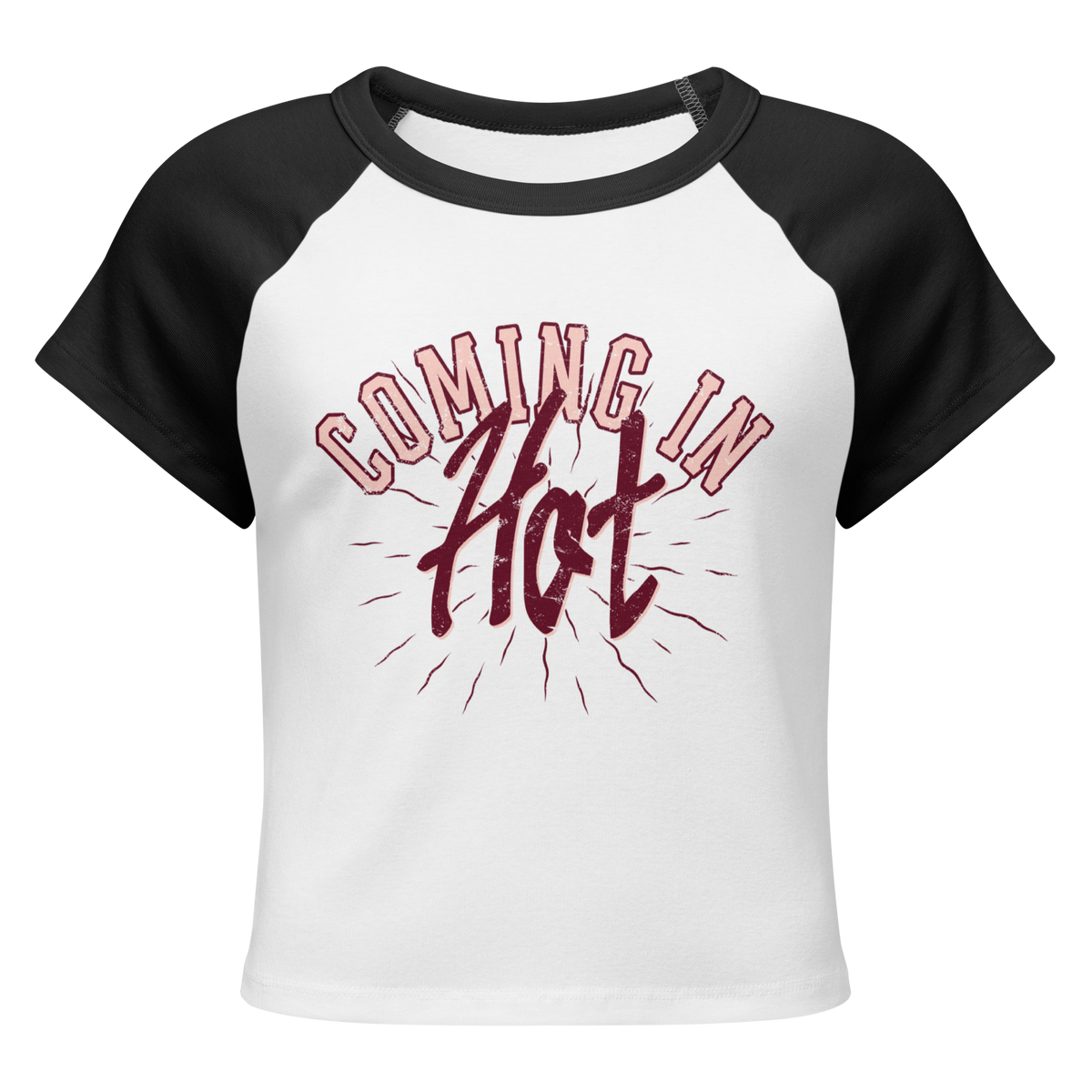 Coming in HOT Women’s micro rib raglan baby tee