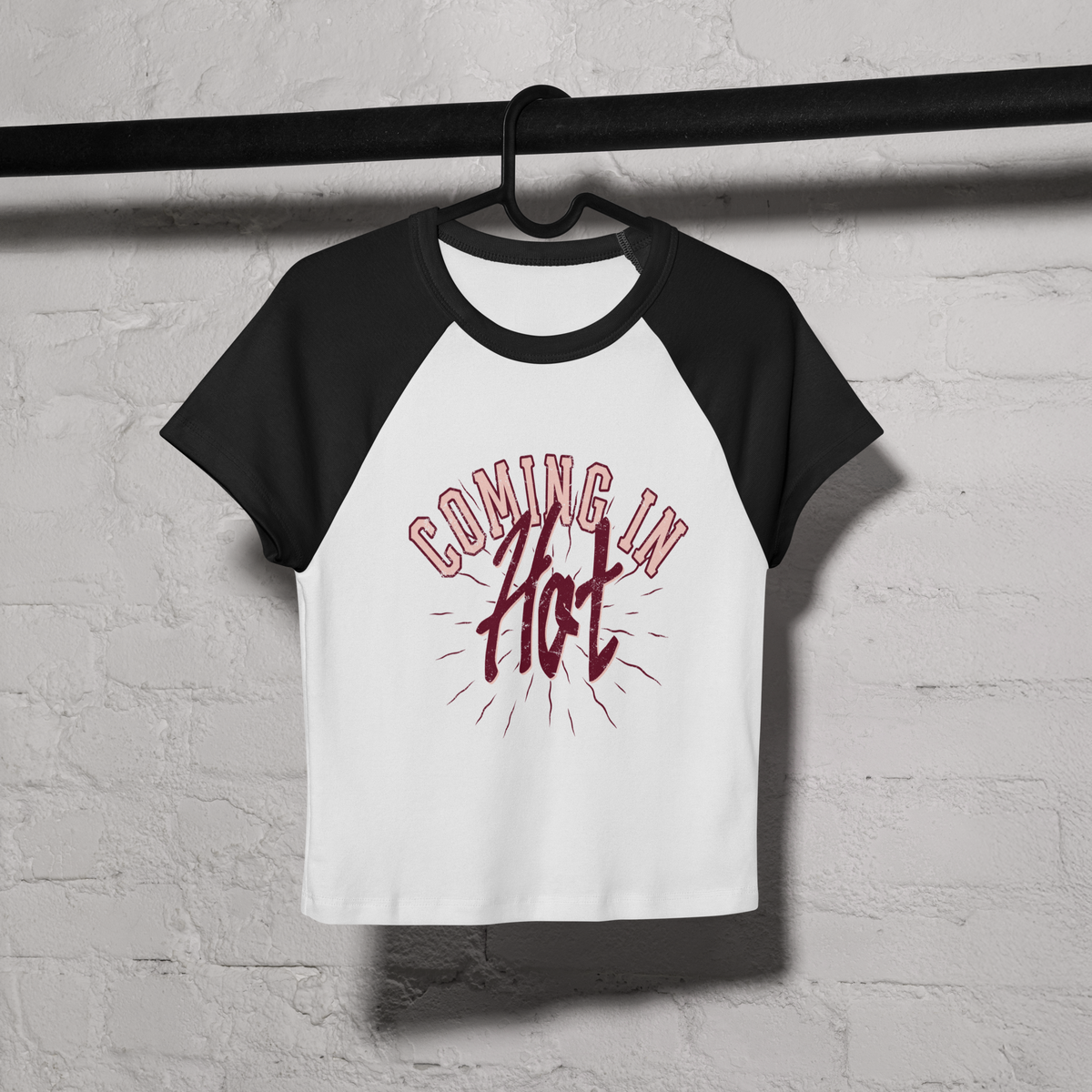 Coming in HOT Women’s micro rib raglan baby tee