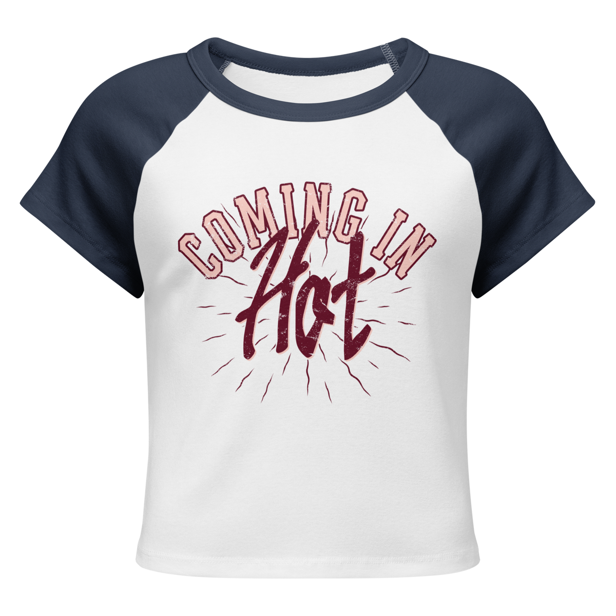 Coming in HOT Women’s micro rib raglan baby tee