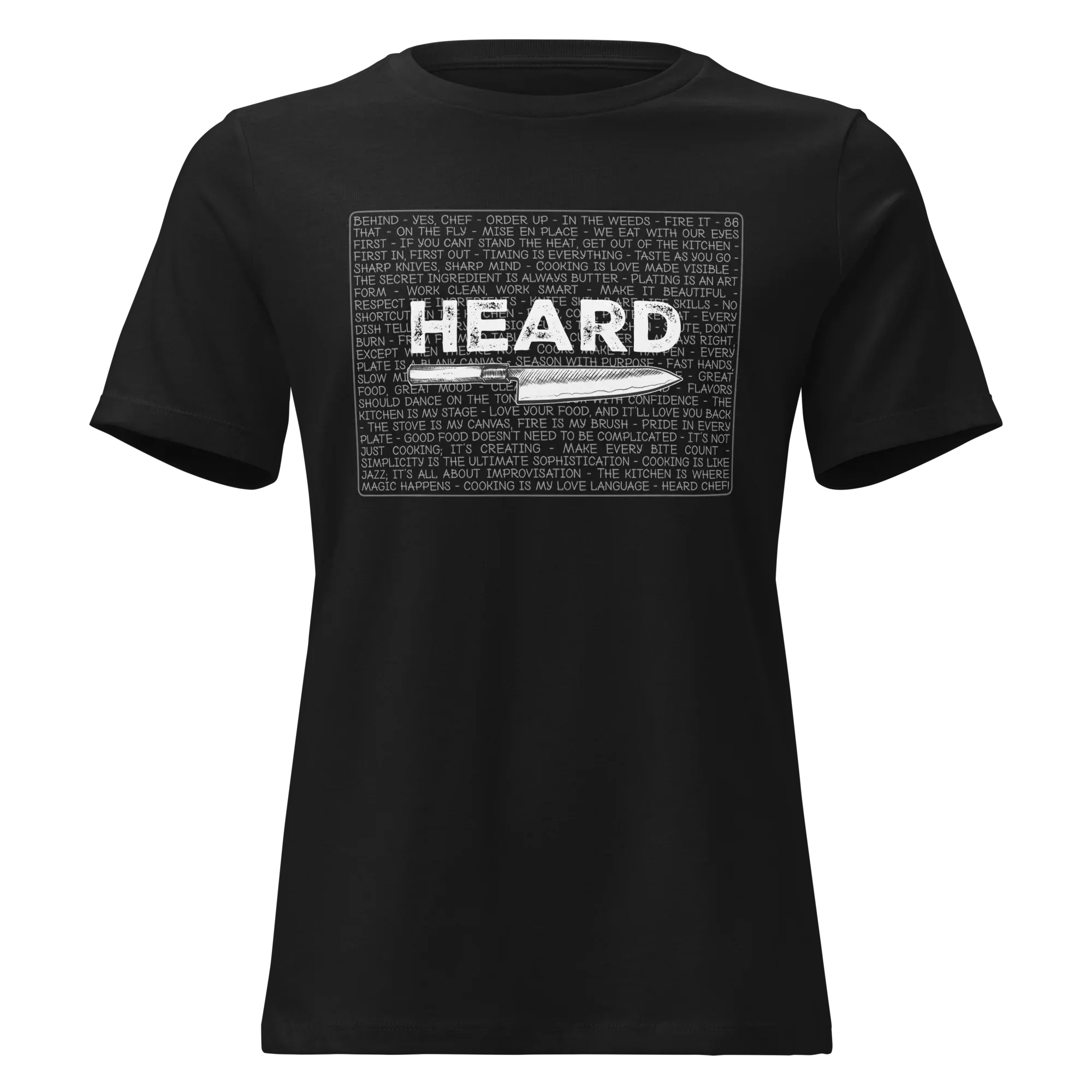Heard Kitchen Phrase Women's Relaxed Tee - Odd Chef