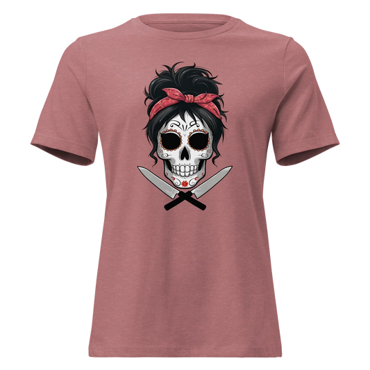 Sugar Skull Chef Women's Relaxed Tee - Odd Chef