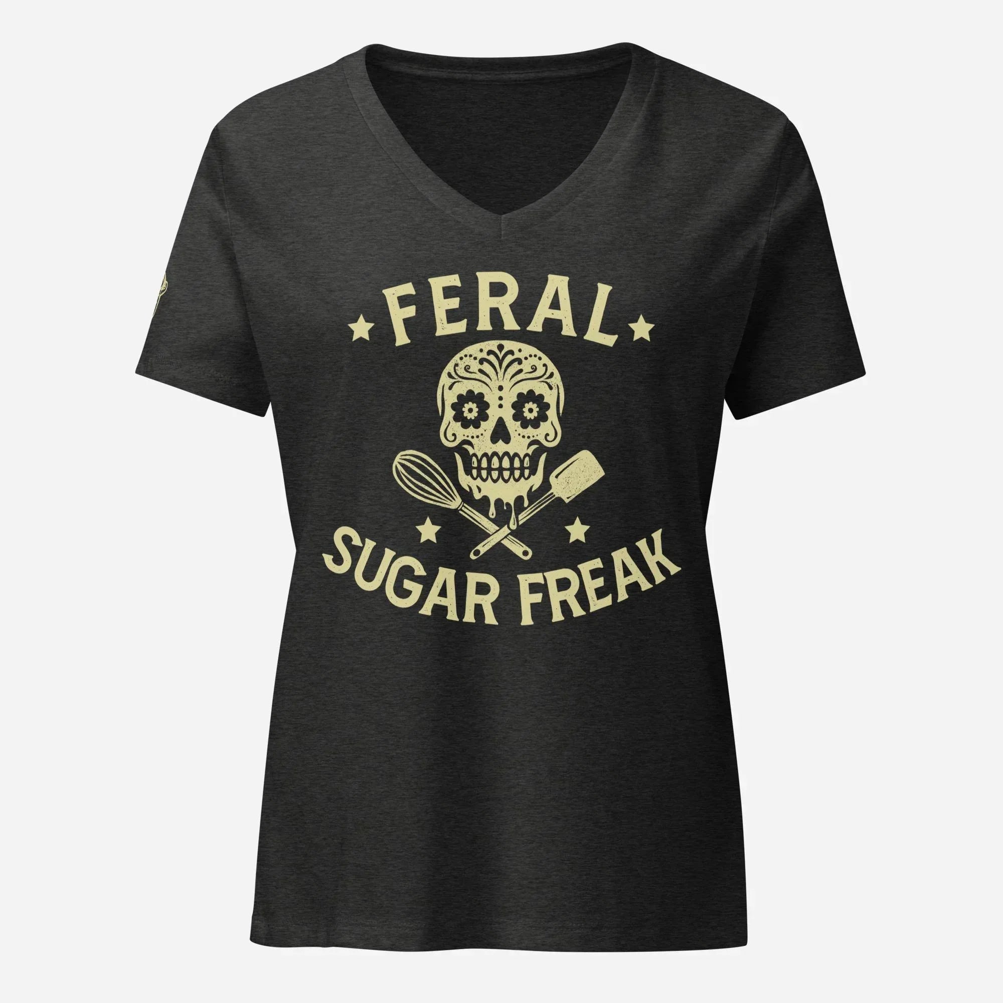 Feral Sugar Freak Women’s Relaxed V-neck Tee - Odd Chef