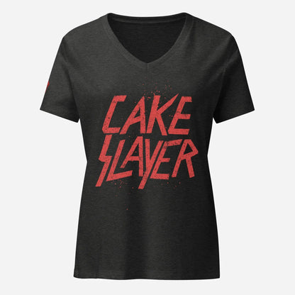 Cake Slayer Women’s Relaxed V-neck Tee - Odd Chef