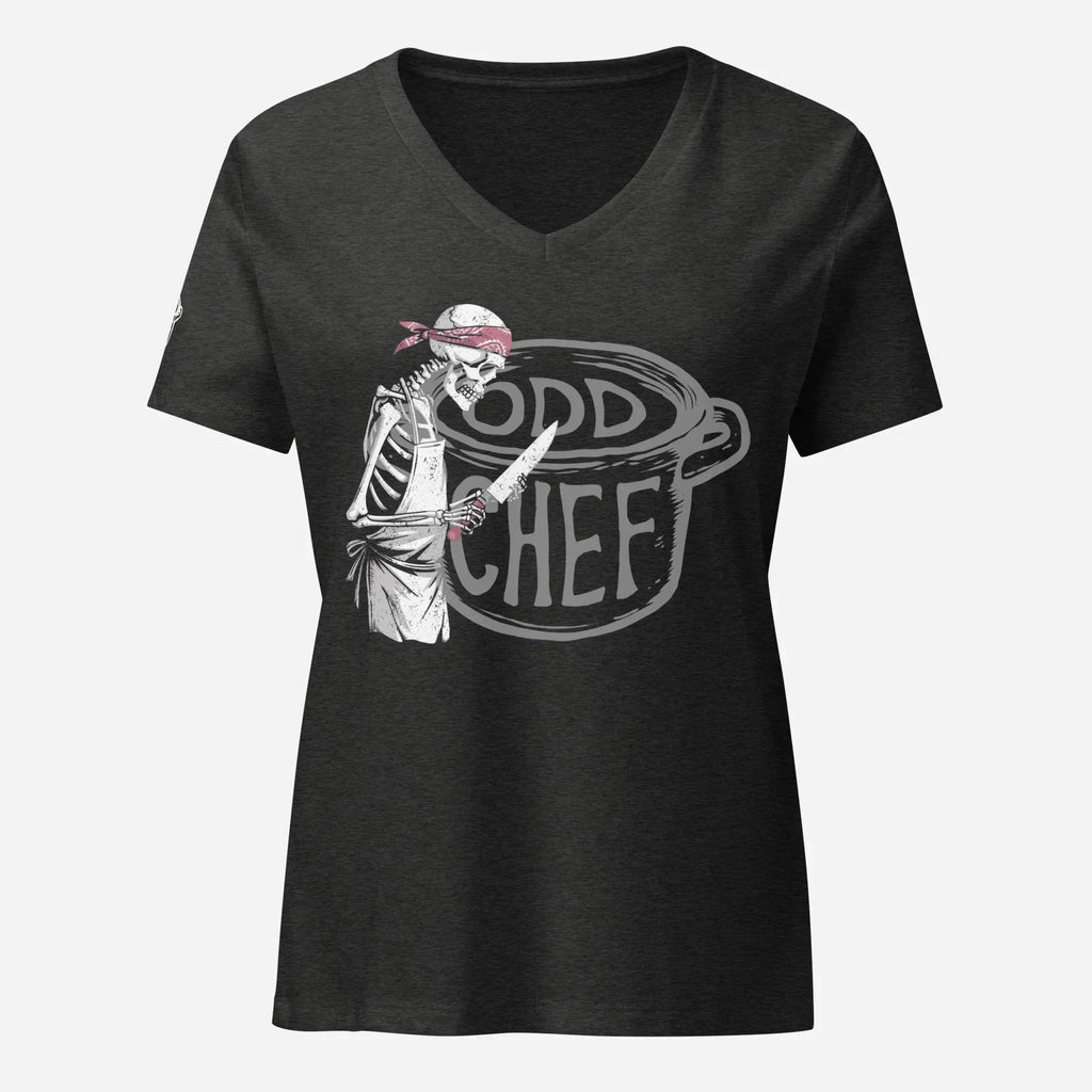 Odd Chef Skeleton Official Women’s Relaxed V-neck Tee - Odd Chef