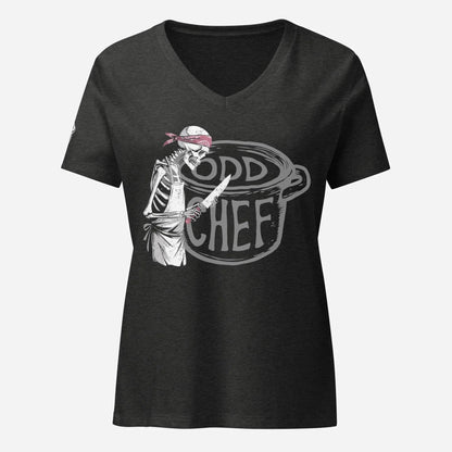 Odd Chef Skeleton Official Women’s Relaxed V-neck Tee - Odd Chef