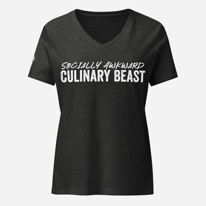 Socially Awkward Women’s Relaxed V-neck Tee - Odd Chef