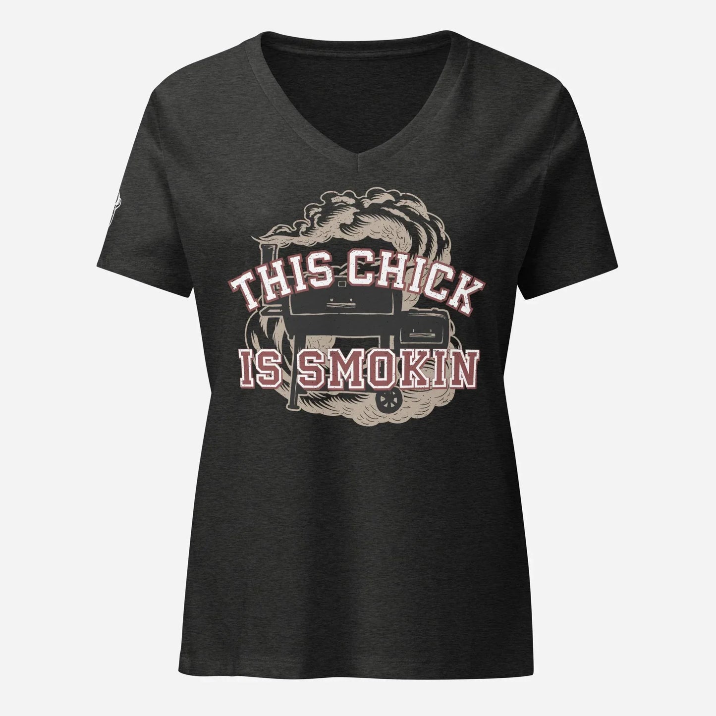 This Chick is Smokin Women’s Relaxed V-neck Tee - Odd Chef