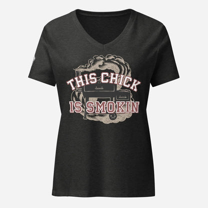 This Chick is Smokin Women’s Relaxed V-neck Tee - Odd Chef