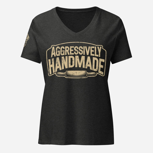Aggressively Handmade Women’s Relaxed V-neck Tee - Odd Chef