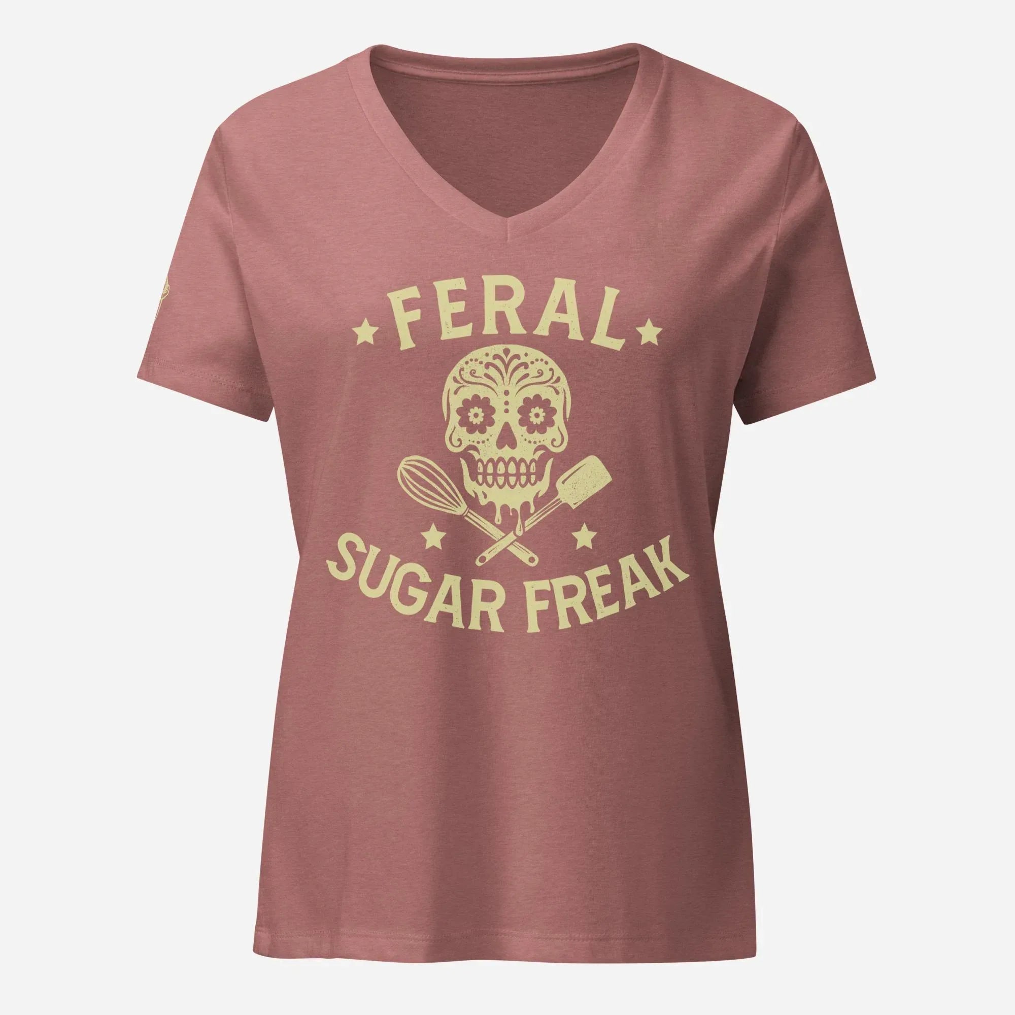 Feral Sugar Freak Women’s Relaxed V-neck Tee - Odd Chef