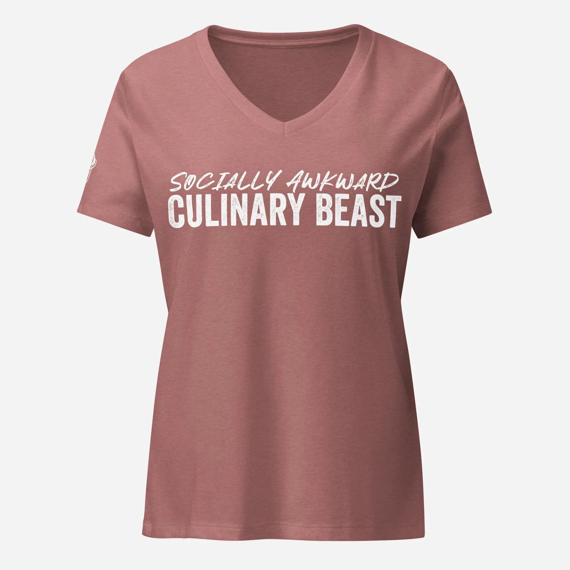 Socially Awkward Women’s Relaxed V-neck Tee - Odd Chef
