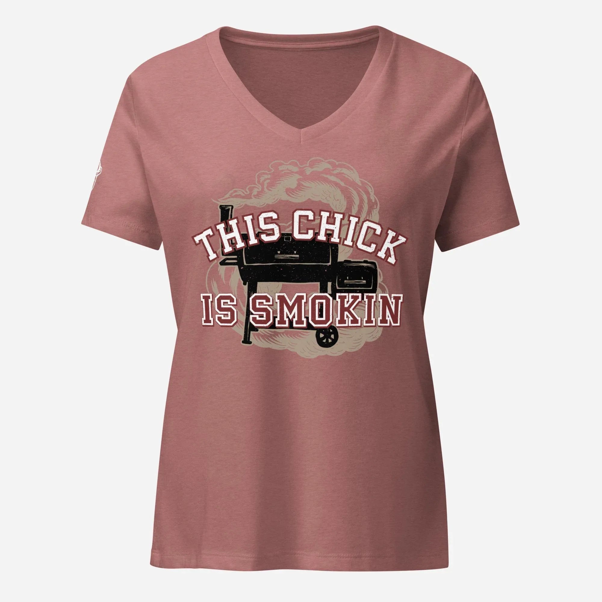 This Chick is Smokin Women’s Relaxed V-neck Tee - Odd Chef