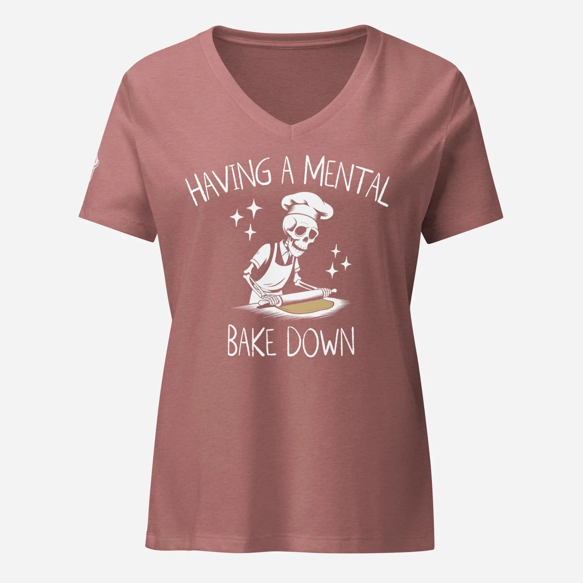 Mental Bake Down Women’s Relaxed V-neck Tee - Odd Chef