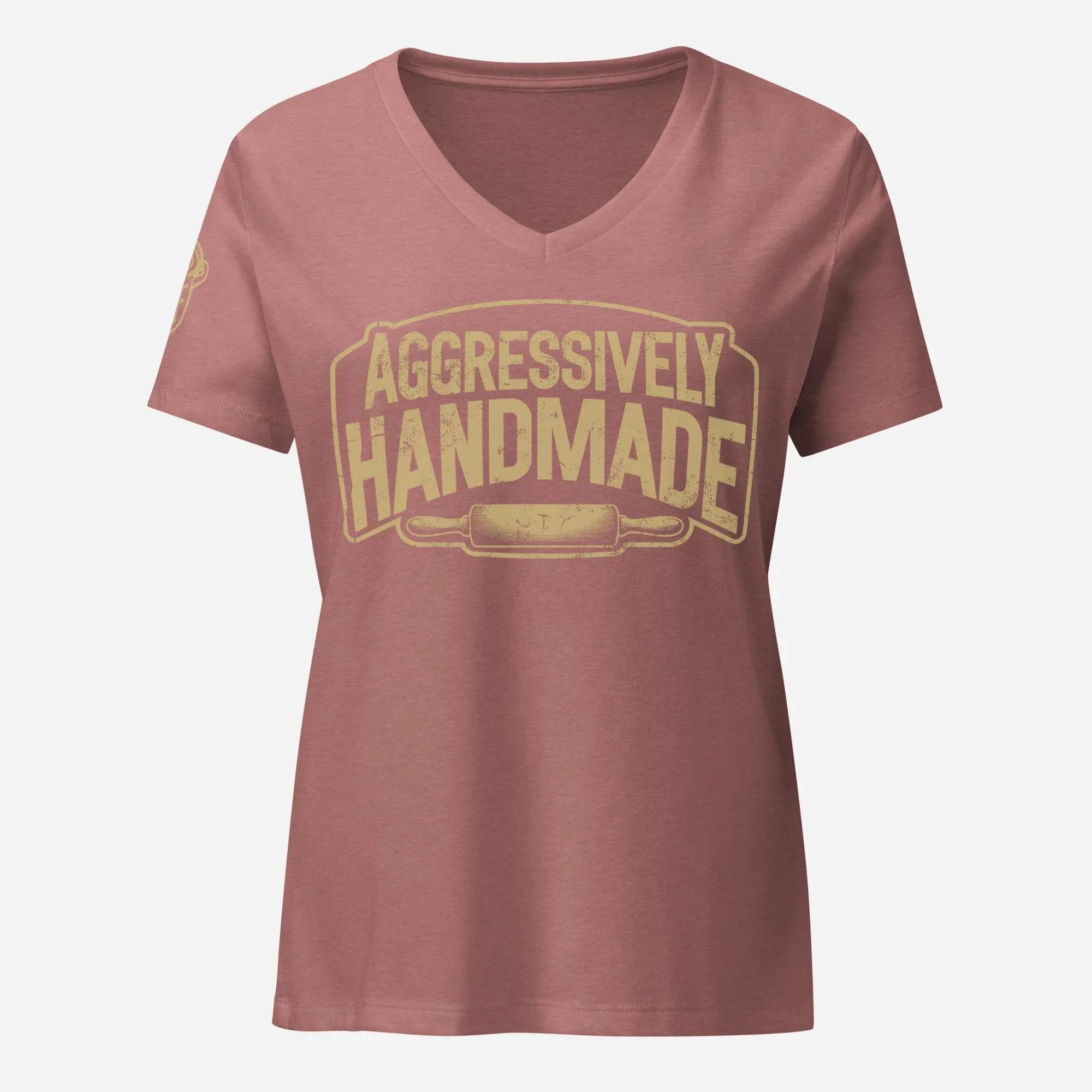 Aggressively Handmade Women’s Relaxed V-neck Tee - Odd Chef