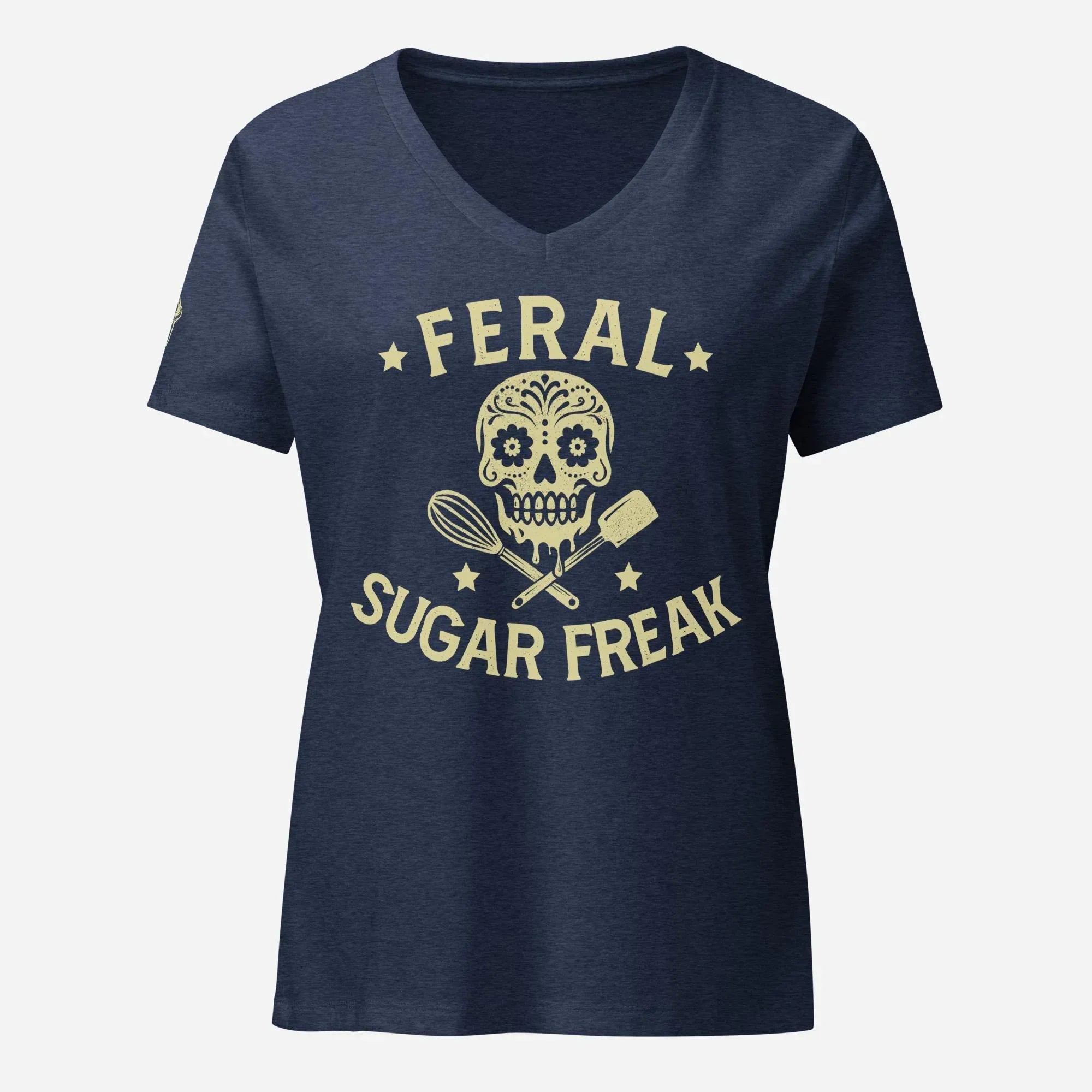Feral Sugar Freak Women’s Relaxed V-neck Tee - Odd Chef