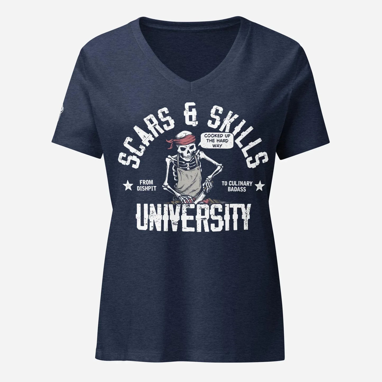 Scars & Skills Women’s Relaxed V-Neck Tee - Odd Chef