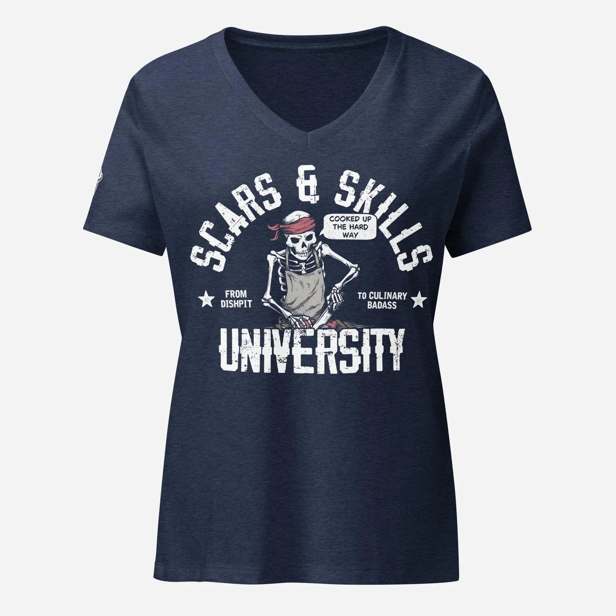 Scars & Skills Women’s Relaxed V-Neck Tee - Odd Chef