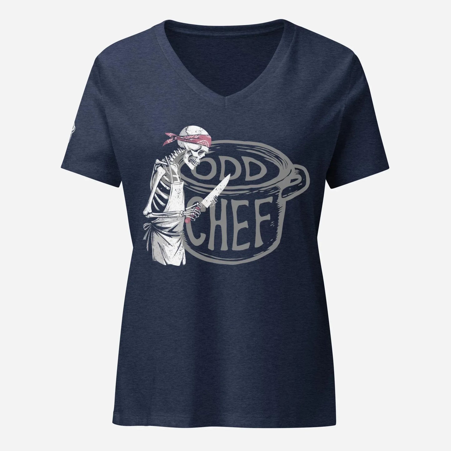 Odd Chef Skeleton Official Women’s Relaxed V-neck Tee - Odd Chef