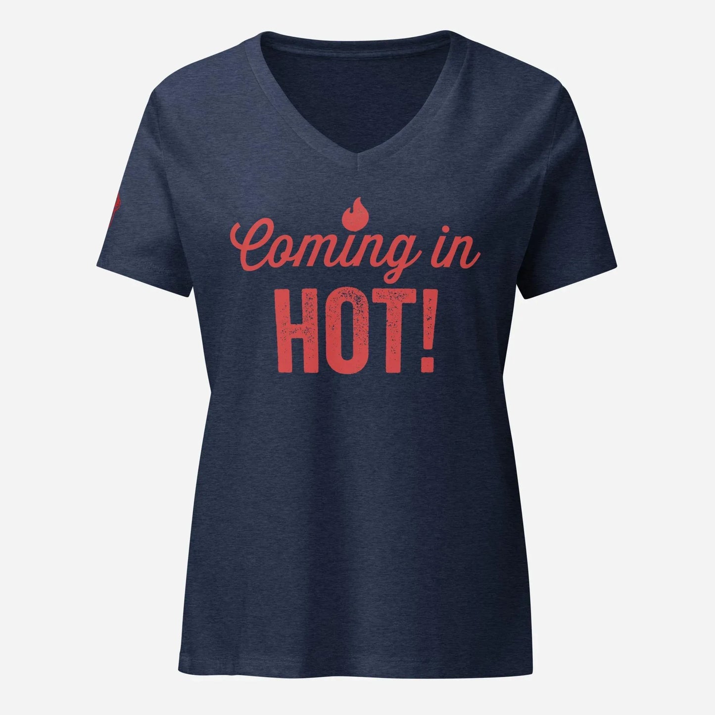 Coming in Hot Women’s Relaxed V-neck Tee - Odd Chef