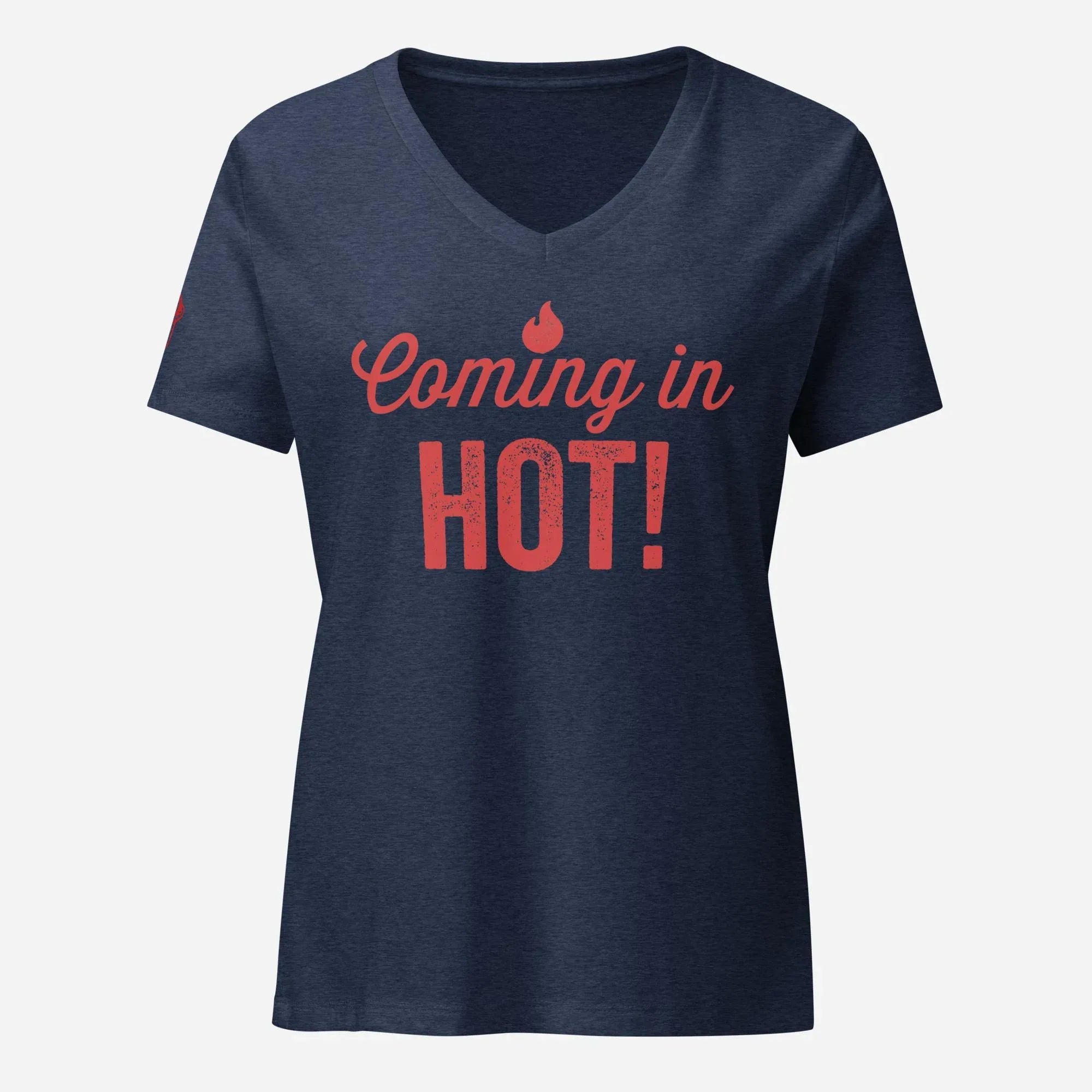 Coming in Hot Women’s Relaxed V-neck Tee - Odd Chef