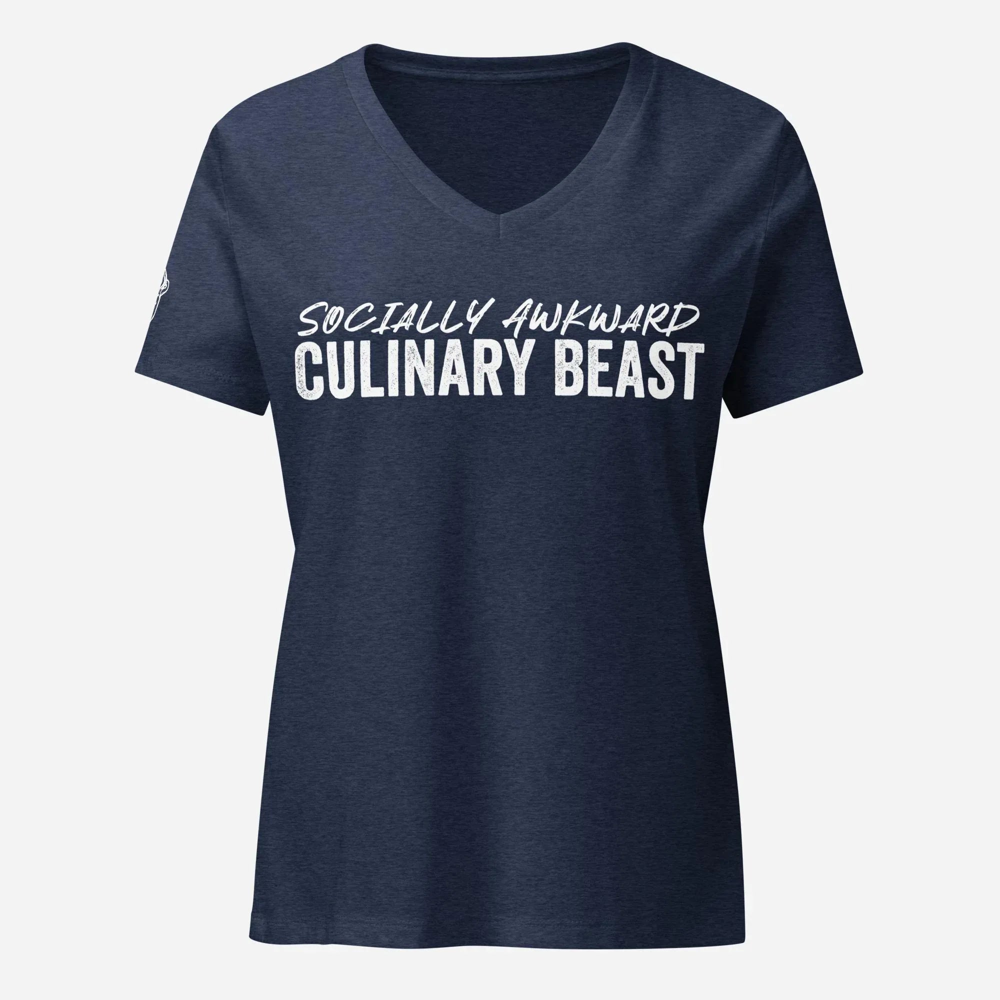 Socially Awkward Women’s Relaxed V-neck Tee - Odd Chef