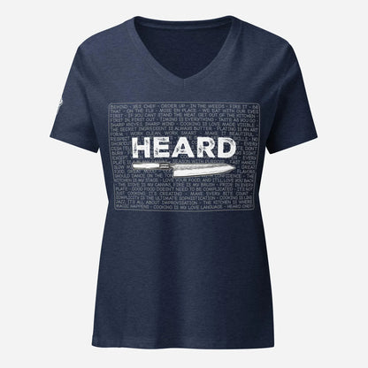 Heard Kitchen Phrase Women’s Relaxed V-neck Tee - Odd Chef