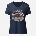 This Chick is Smokin Women’s Relaxed V-neck Tee - Odd Chef