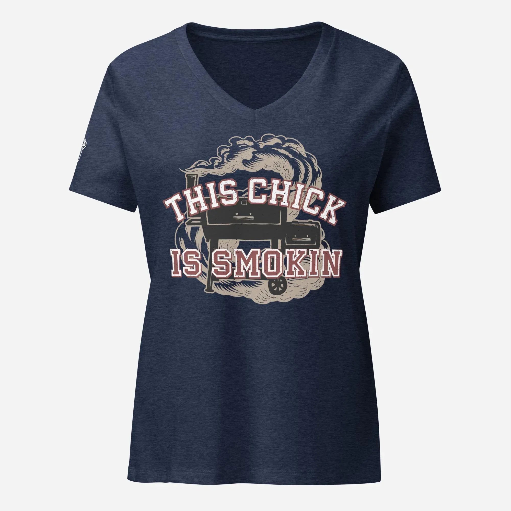 This Chick is Smokin Women’s Relaxed V-neck Tee - Odd Chef