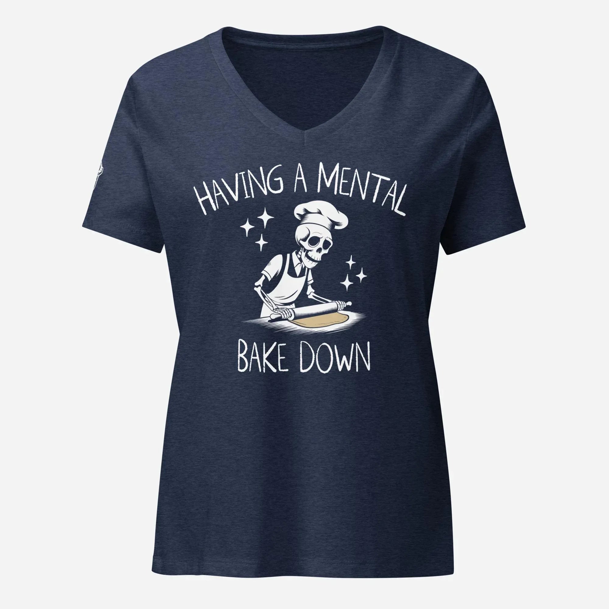 Mental Bake Down Women’s Relaxed V-neck Tee - Odd Chef