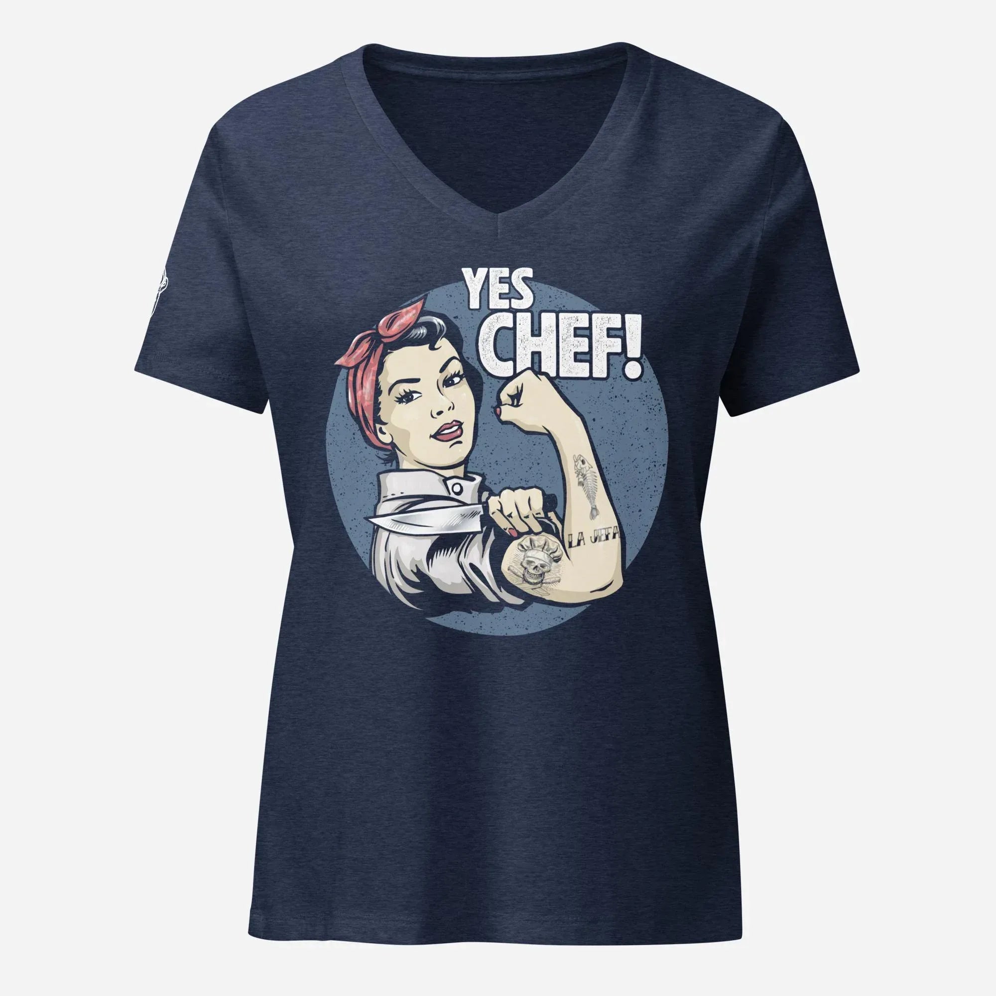 Chef Rosie Women’s Relaxed V-neck Tee - Odd Chef