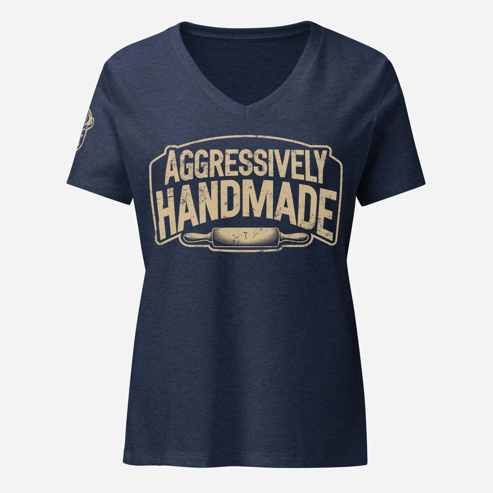 Aggressively Handmade Women’s Relaxed V-neck Tee - Odd Chef