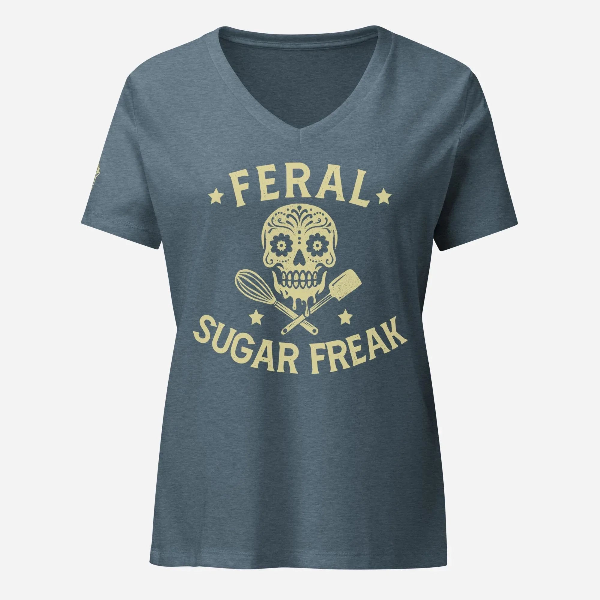 Feral Sugar Freak Women’s Relaxed V-neck Tee - Odd Chef