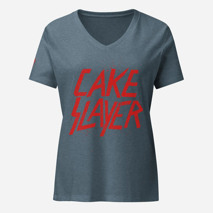 Cake Slayer Women’s Relaxed V-neck Tee - Odd Chef