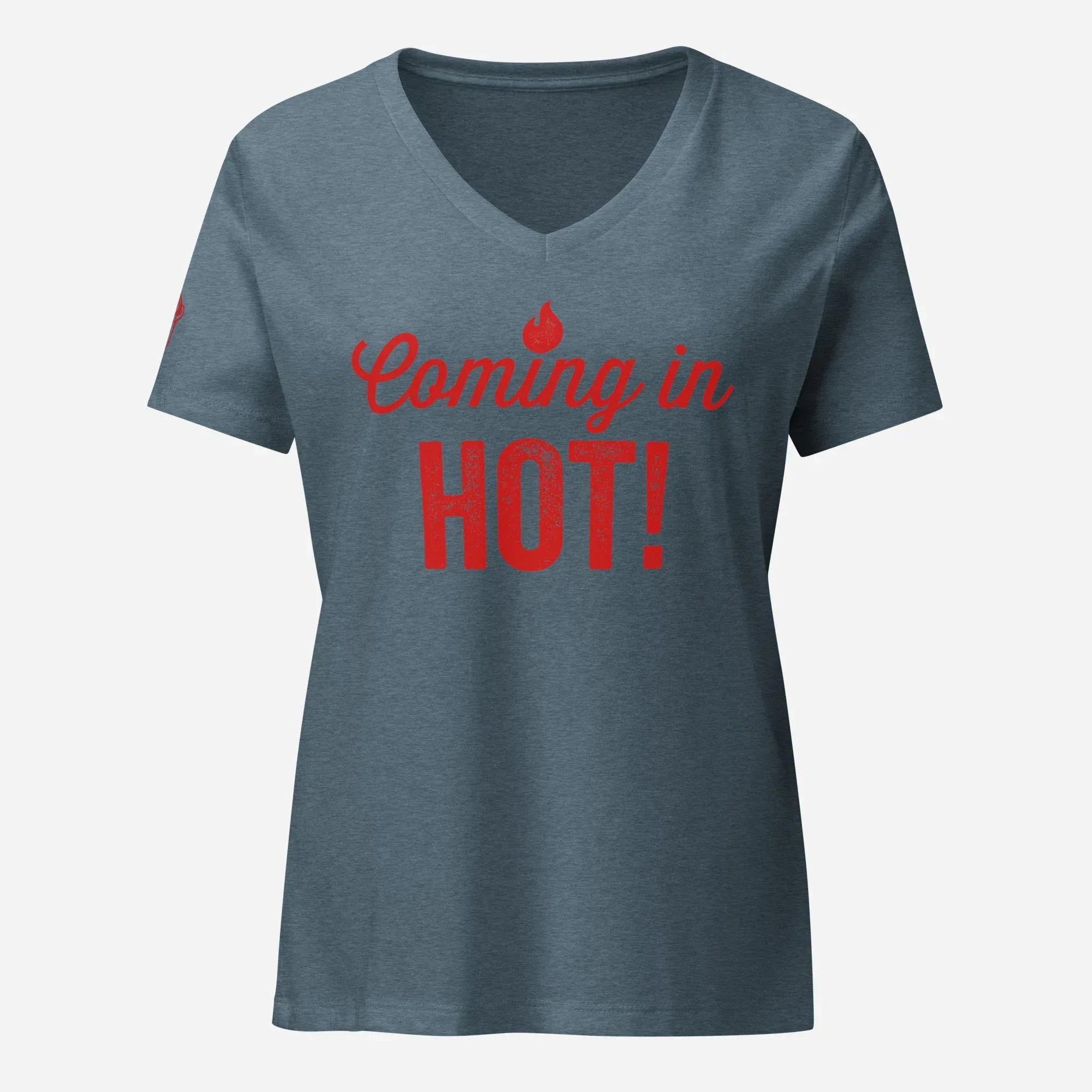 Coming in Hot Women’s Relaxed V-neck Tee - Odd Chef