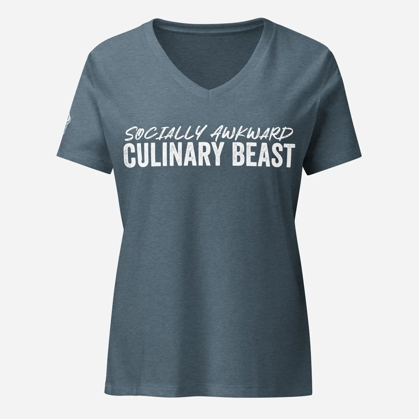 Socially Awkward Women’s Relaxed V-neck Tee - Odd Chef